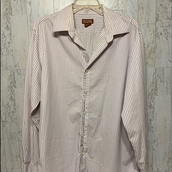 Michael Kors Other - Men’s Michael Kors dress shirt purple striped professional dressy